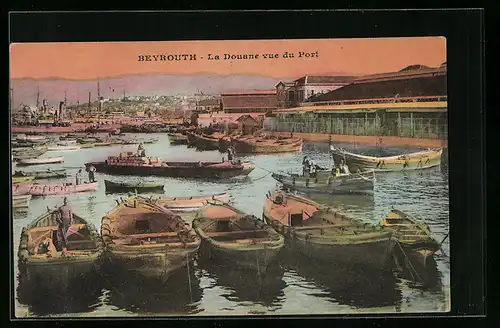AK Beyrouth, La Douane vue du Port