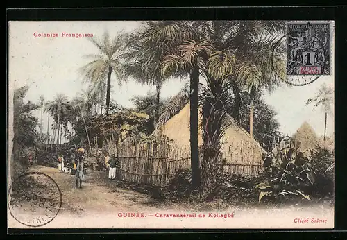 AK Guinée, Colonies Francaises, Caravansérail de Koliagbé