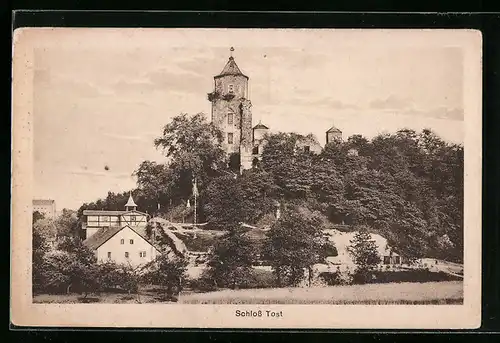 AK Tost, Blick zum Schloss