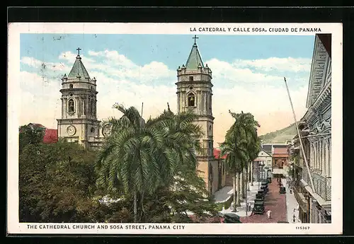 AK Panama City, The Cathedral Church and Sosa Street