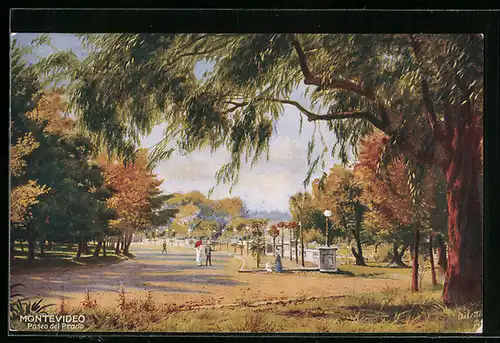 Künstler-AK Montevideo, Paseo del Prada