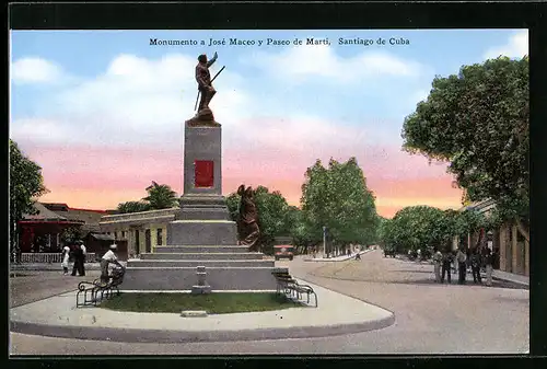 AK Santiago de Cuba, Monumento a José Maceo y Paseo de Marti