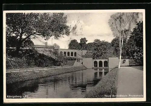 AK Königsberg, Neue Schlossteich-Promenade