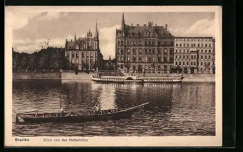 AK Breslau, Blick von der Holaihöhe
