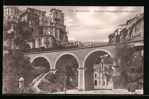 AK Monaco, Pont et Chapelle Ste-Dévote