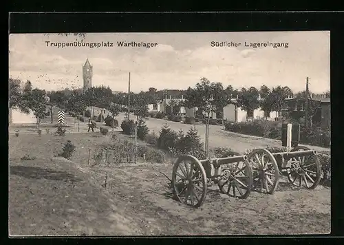 AK Warthelager, Südlicher Lagereingang zum Truppenübungsplatz