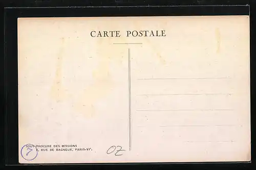 AK Archipel des Salomon, Demeure de Missionnaire dans la brousse