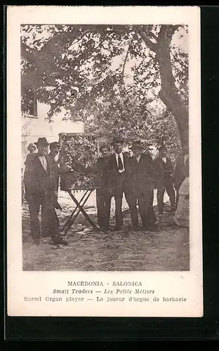 AK Salonica, Small Traders, Barrel Organ Player, Drehorgelspieler