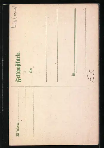 Künstler-AK Arensburg, Die Evangelische Kirche