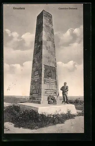 AK Graudenz, Courbiere-Denkmal