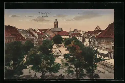 AK Schweinfurt, Der Markt aus der Vogelschau