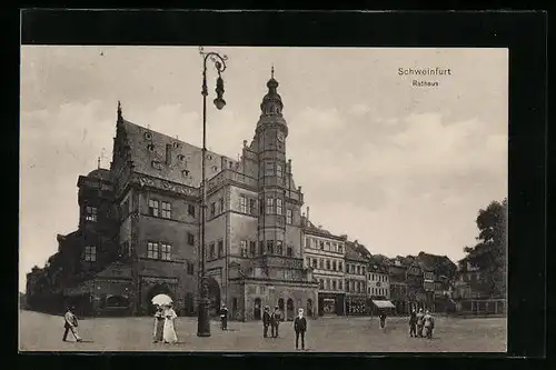 AK Schweinfurt, Partie vor dem Rathaus