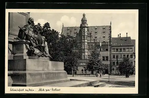 AK Schweinfurt a. Main, Blick zum Rathaus