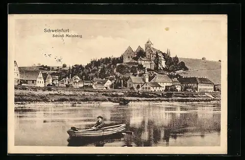 AK Schweinfurt, Flusspartie mit Schloss Mainberg
