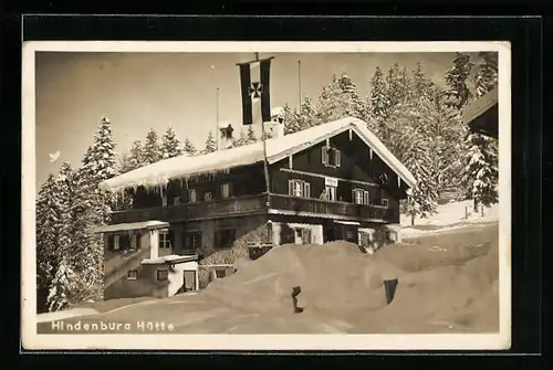 AK Reit i. W., Hindenburg-Hütte im Schnee
