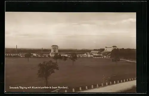 AK Töging, Innwerk mit Aluminiumfabrik vom Norden