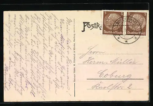 AK Atens, Wilhelm Müller-Denkmal