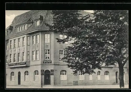 AK Düsseldorf-Rath, Am Restaurant Zur Centrale, Inh. Jacob Brückmann