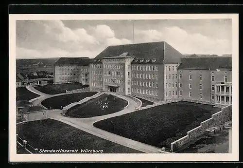 AK Würzburg, Das Standortlazarett aus der Vogelschau