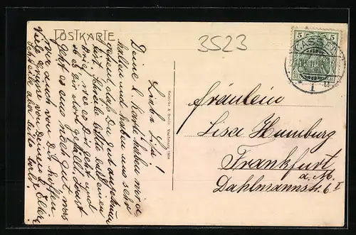 AK Grebenstein, Marktstrasse mit Kirche