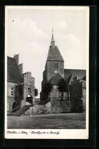 AK Mölln i. Lbg., Rathaus und Kirche