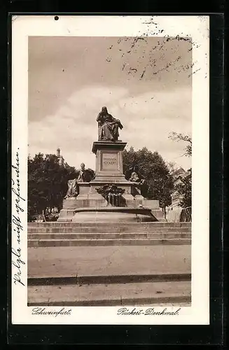 AK Schweinfurt, Rückert-Denkmal