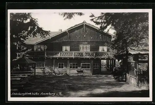 AK Sonneberg /Thür., Schönbergblockhütte Sonneberg