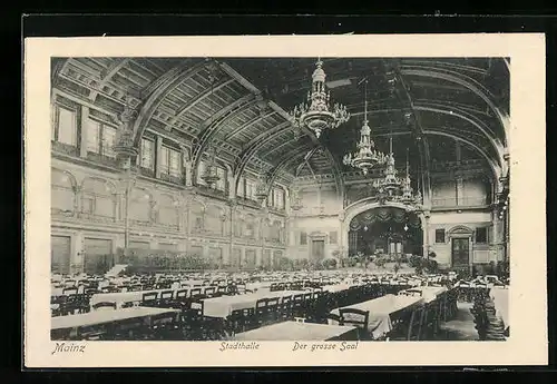 AK Mainz, Der grosse Saal in der Stadthalle