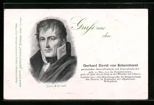 AK Gerhard David von Scharnhorst, preussischer Generalleutnant