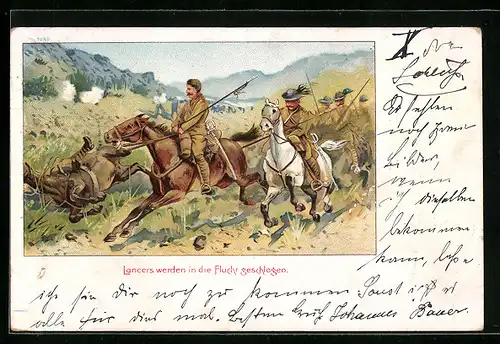 AK Lancers werden in die Flucht geschlagen, Burenkrieg