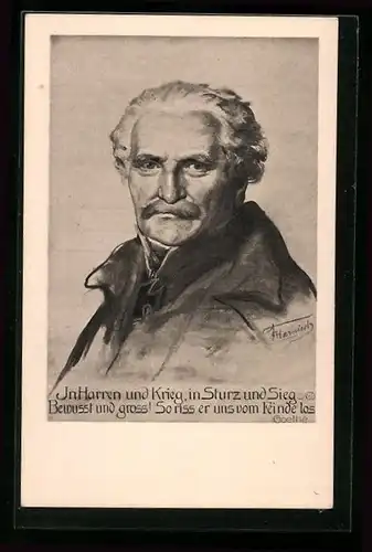 Künstler-AK Portrait Marschall Blücher