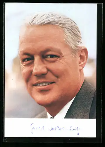 AK Gerhard Stoltenberg, CDU-Politiker, Autograph