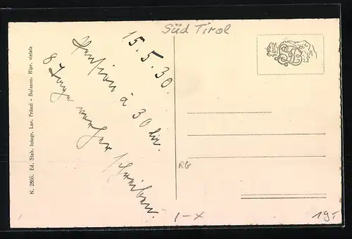 AK Bolzano-Gries, Pensione Stella Alpina, Caffe-Ristorante