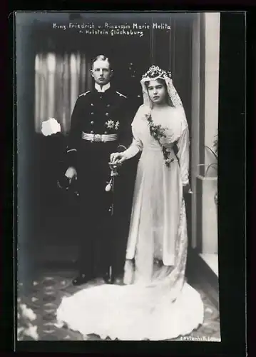 AK Prinz Friedrich und Prinzessin Marie Melita v. Holstein Glücksburg