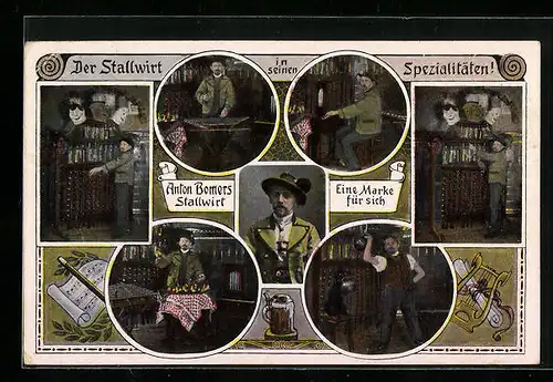 AK Wattenscheid, Gasthaus Bierstall, Anton Bomers Stallwirt, Hagenstrasse 6-8