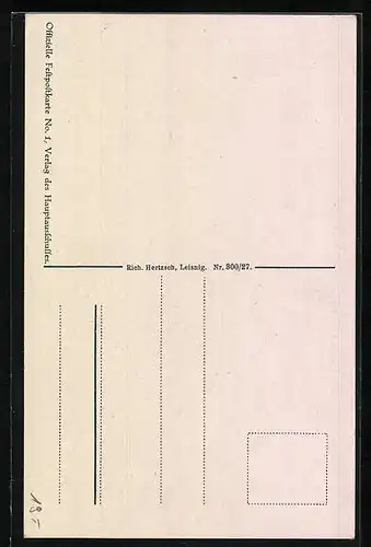 Künstler-AK Leisnig, Heimatfest 1927, mit Wappen