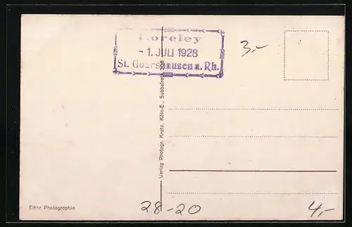 AK Rheindampfer an der Loreley