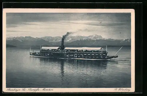 AK Dampfer München auf dem Starnberger See