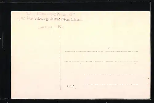 AK Passagierschiff Deutschland, Laube 1. Klasse