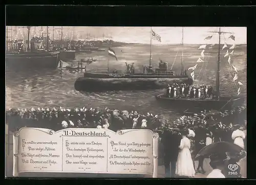 AK Bremen, U-Boot Deutschland im Hafen