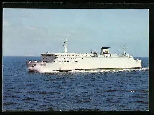 AK Fährschiff Rostock auf See