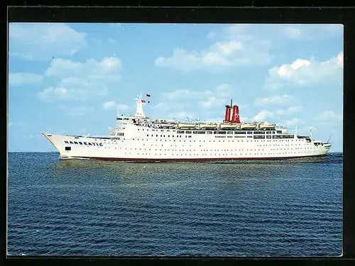 AK Passagierschiff TS Hanseatic auf See