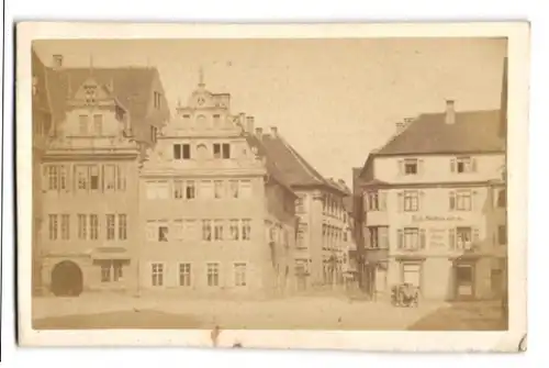 Fotografie unbekannter Fotograf, Ansicht Heilbronn, Blick auf den Marktplatz mit Geschäftshaus Ed. Schwarz