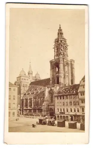 Fotografie unbekannter Fotograf, Ansicht Heilbronn, Blick nach der Kilianskirche vom Marktplatz aus gesehen