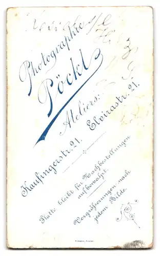 Fotografie Pöckl, München, bayrischer Student Herr Kessel mit Couleur und Zipfel an der Weste, 1899