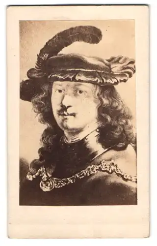 Fotografie unbekannter Fotograf und Ort, Gemälde: Portrait des Malers van Dyck, nach van Dyck