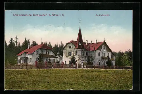 AK Eichgraben bei Zittau, Bethlehemstift in der Sommerfrische