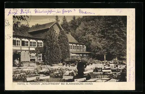 AK Blankenburg, Hotel & Pension Waldfrieden