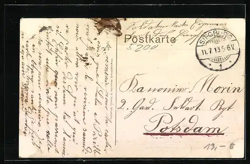 AK Siegburg, Ortsansicht mit Hospital