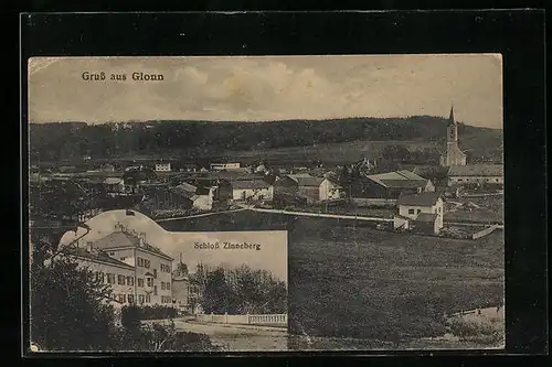 AK Glonn, Panorama und Schloss Zinneberg